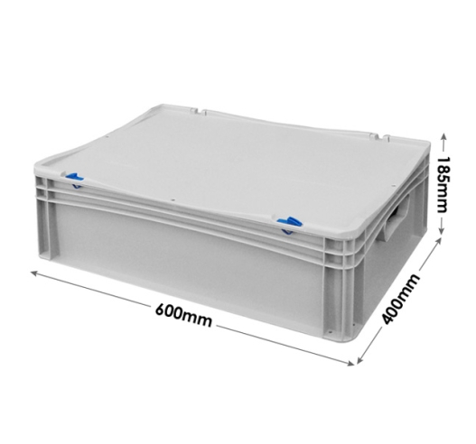 Prime Economy Euro Container Cases (600 x 400 x 185mm) with Hand Holes