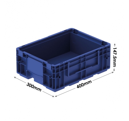 R-KLT (VDA) Small Load Carrier Container 400 x 300 x 147.5mm - Blue