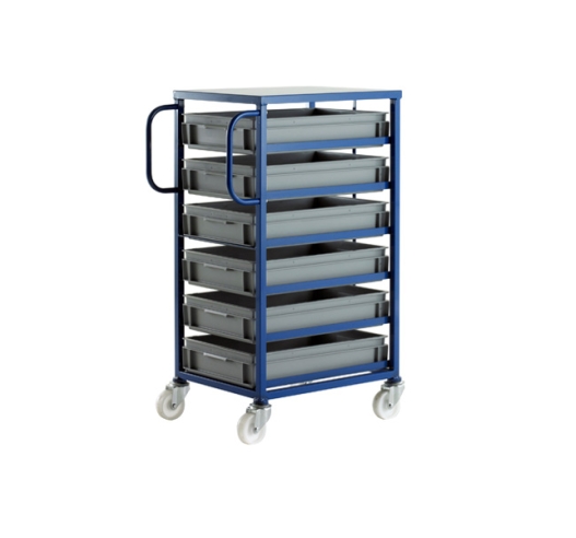 CT206P Mobile Tray Rack For 6 Euro Containers