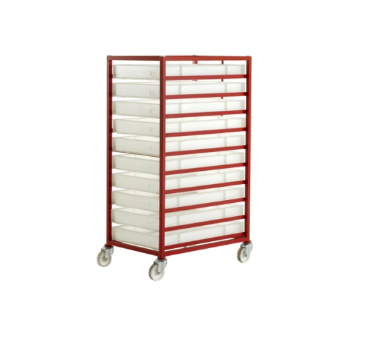 CT310P Mobile Tray Rack With 10 Food Grade Trays