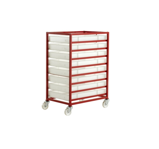 CT308 Mobile Tray Rack With 8 Food Grade Trays