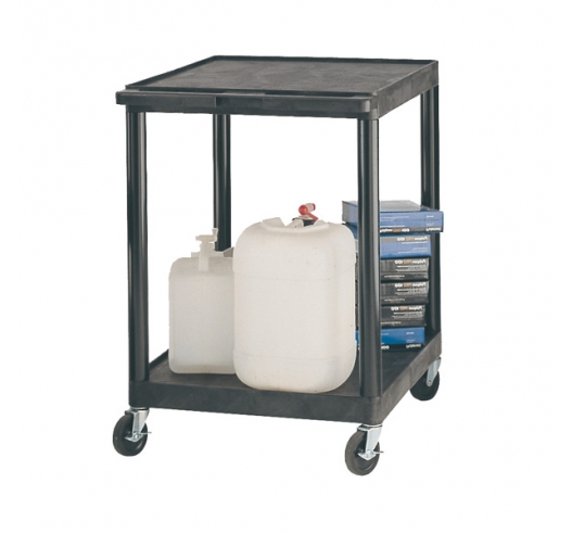 Strong Plastic Shelf Trolley with 2 Shelves