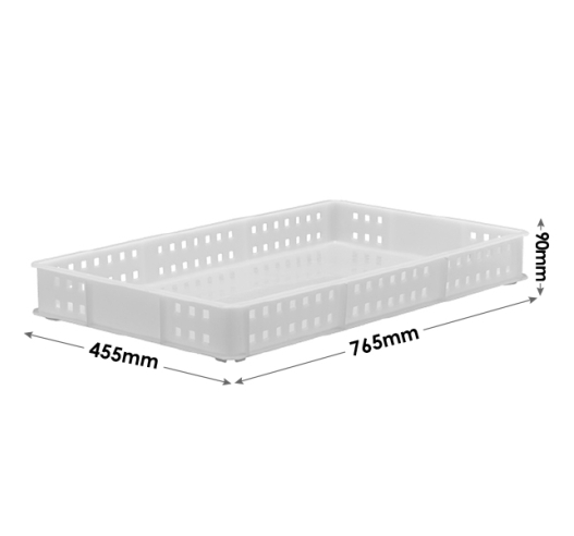 Stacking Confectionery Tray mesh sides and solid base