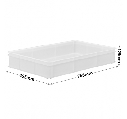 White Confectionery Tray with Solid Sides and Base - M211B