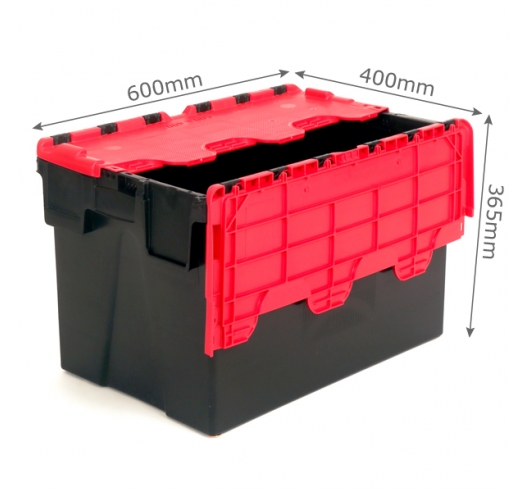 Attached Lid Container with Hinged Lid (62 Litre Capacity)