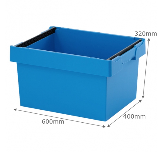 Blue Plastic Stacking and Nesting Storage Containers