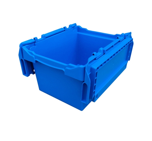 Plastic Storage Box with Open Hinged Lid