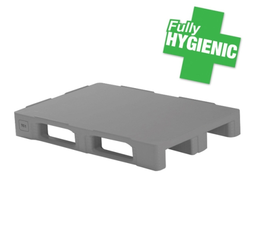TC1 Hygienic Plastic Euro Pallets with 3 Runners