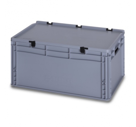 56 Litre Plastic Container with Lid (Euro/Stacking) ED64-27