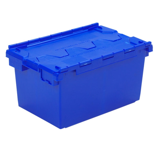 Plastic crate in blue