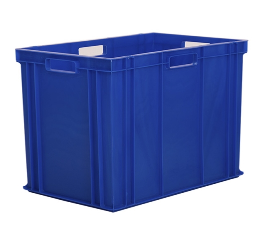 Blue Plastic Storage Box With Hand Holes
