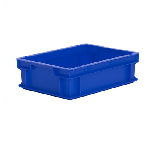 Blue Plastic Euro Container 120mm High - Food Grade