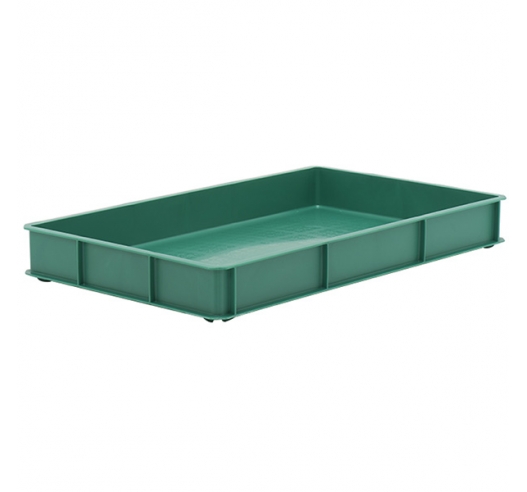 Green Stacking Confectionery Trays with solid sides and base