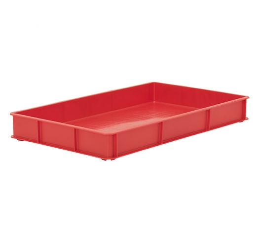 Red Stacking Confectionery Trays with solid sides and base