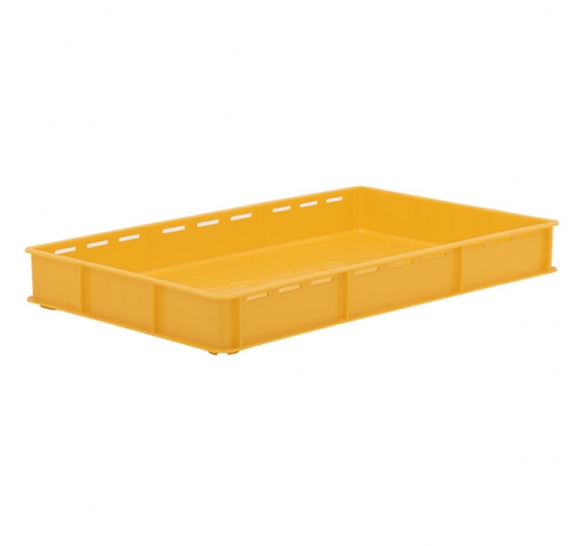 Yellow Vented Stacking Confectionery Tray