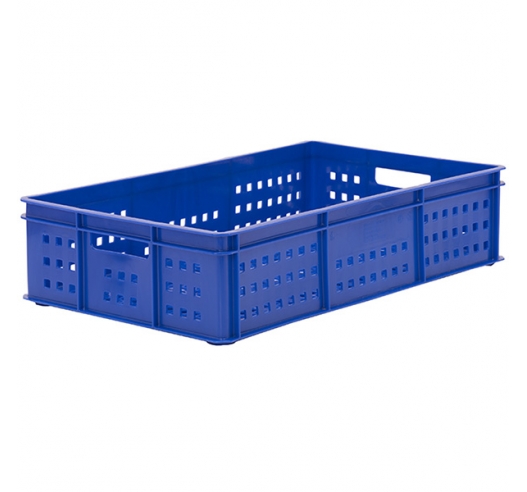 Blue Stacking Confectionery Trays Mesh Sides And Base