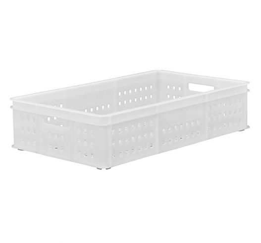 White Stacking Confectionery Trays Mesh Sides And Base