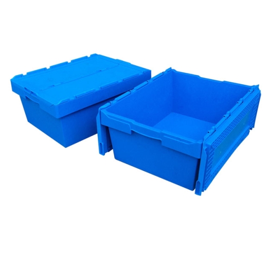 Plastic Storage Box with Attached Lids