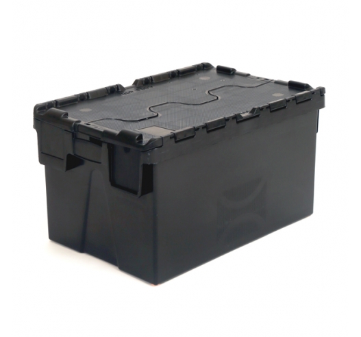 Black Tote Boxes with 52 Litre Capacity