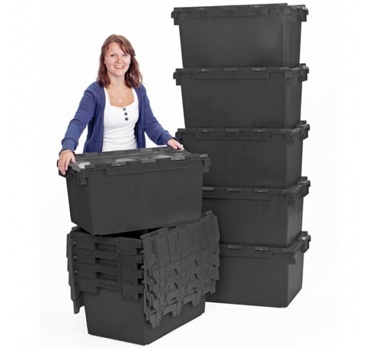 Black Tote Boxes - 80 Litre