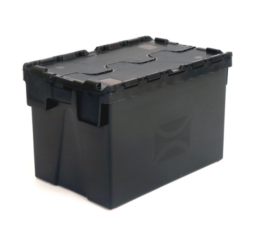 Closed Lid Black Crate