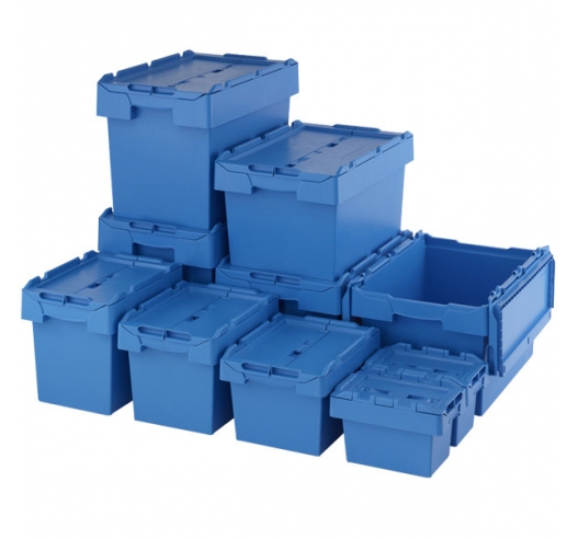 Large Storage Boxes with Hinged Lids