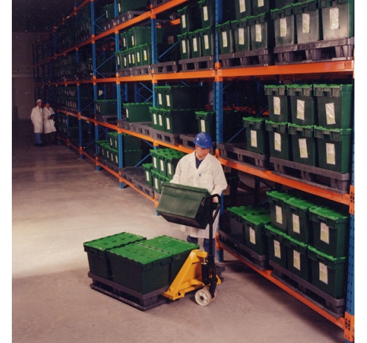 Heavy duty warehouse storage crates
