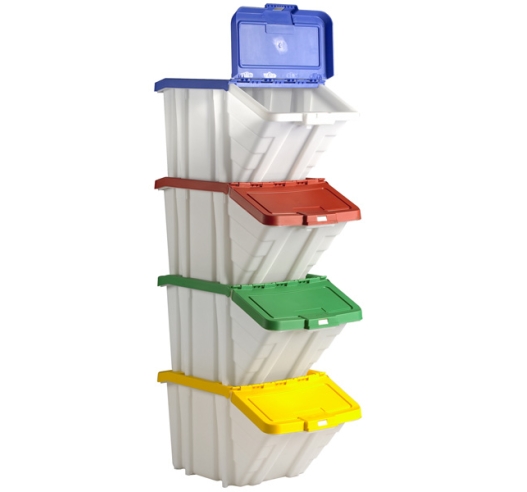 Picking Bins with Lids - Mixed Colours (Hippo Bins)