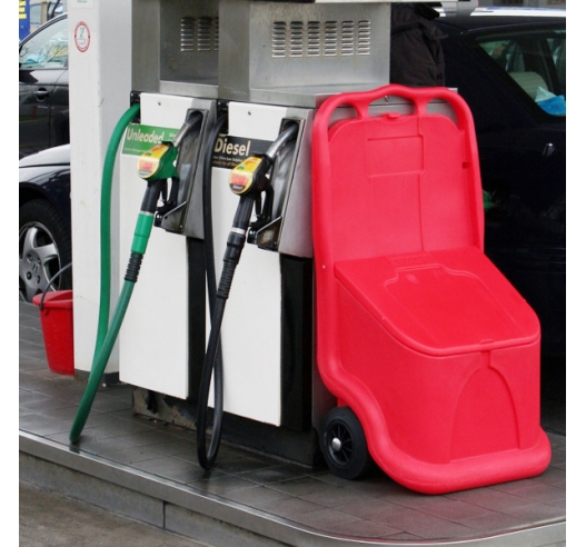 Absorbant Dispensing Trolley in Red, Green and Yellow