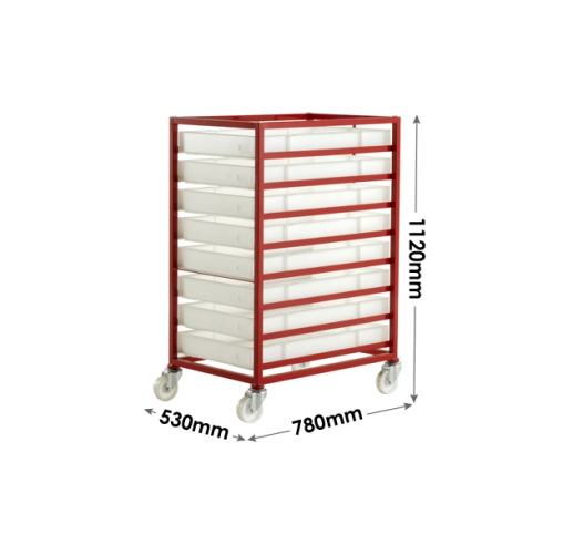 Mobile Tray Rack Dimensions