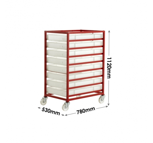 Mobile Tray Rack Dimensions