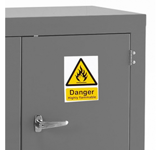 Dark Grey Cabinet Flammable