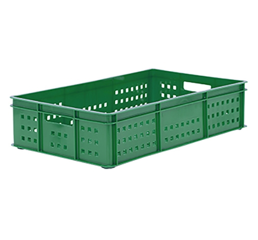 Green Stacking Confectionery Trays Mesh Sides And Base