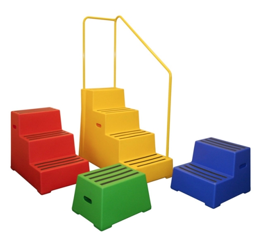 Group Of Plastic Safety Steps