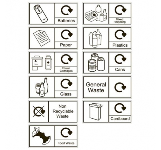 Recycling Bin Graphic Stickers