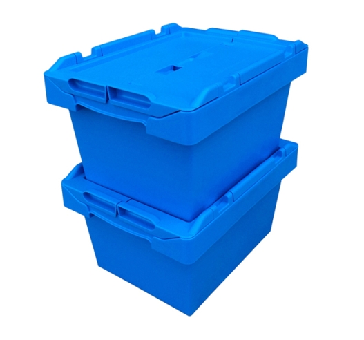 Stacked Storage Boxes with Lids Closed
