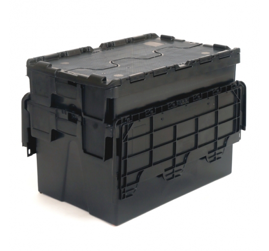 Nested Black Tote Boxes with 52 Litre Capacity