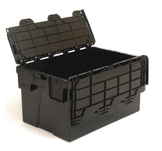 Black Tote Boxes with 52 Litre Capacity