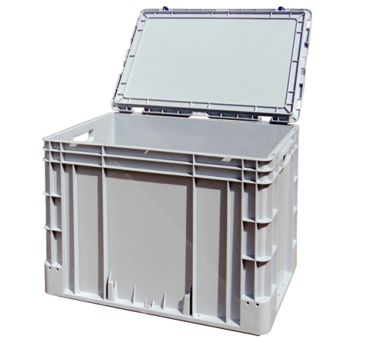 Hinged Lid Euro Stacking Container Case 440mm Deep