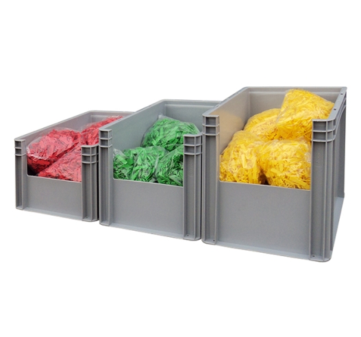 Open End Euro Picking Containers with items