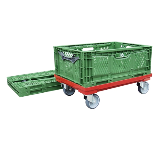 Folding container on dolly