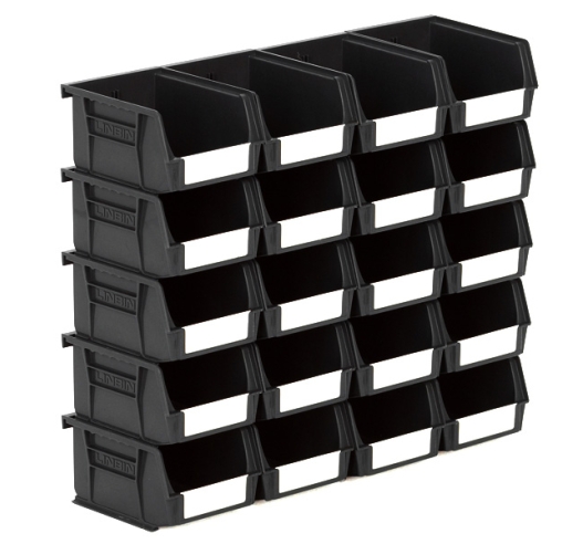 Size 2 Linbins in Black Recycled Plastic