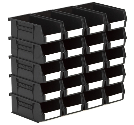 Size 3 Linbins in Black Recycled Plastic