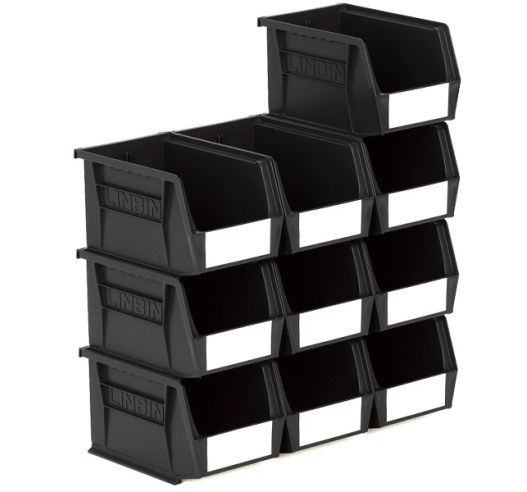 Size 4 Linbins in Black Recycled Plastic