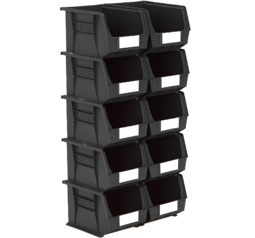 Size 6 Linbins in Black Recycled Plastic