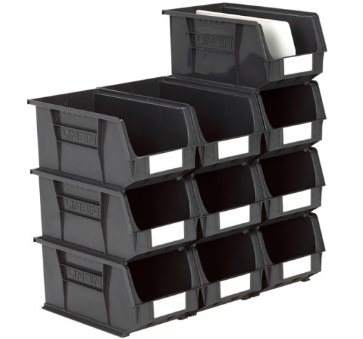 Size 7 Linbins in Black Recycled Plastic