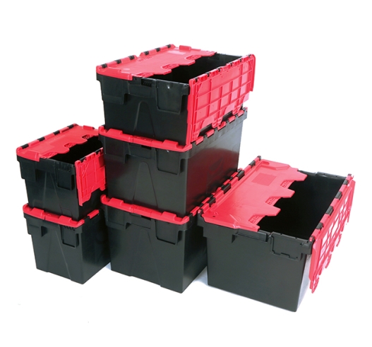 Black and Red Attached Lid Container Group