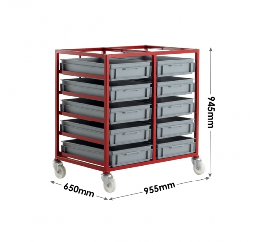 Mobile Tray Rack Dimensions