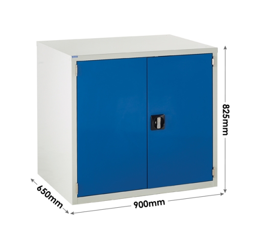 Euroslide cabinet with 1 cupboard in blue