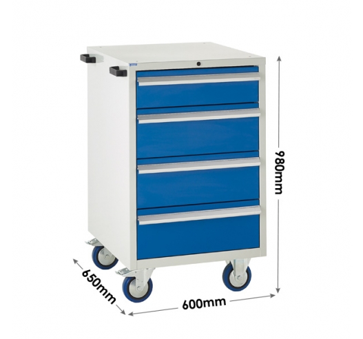 Mobile Euroslide cabinet dimensions